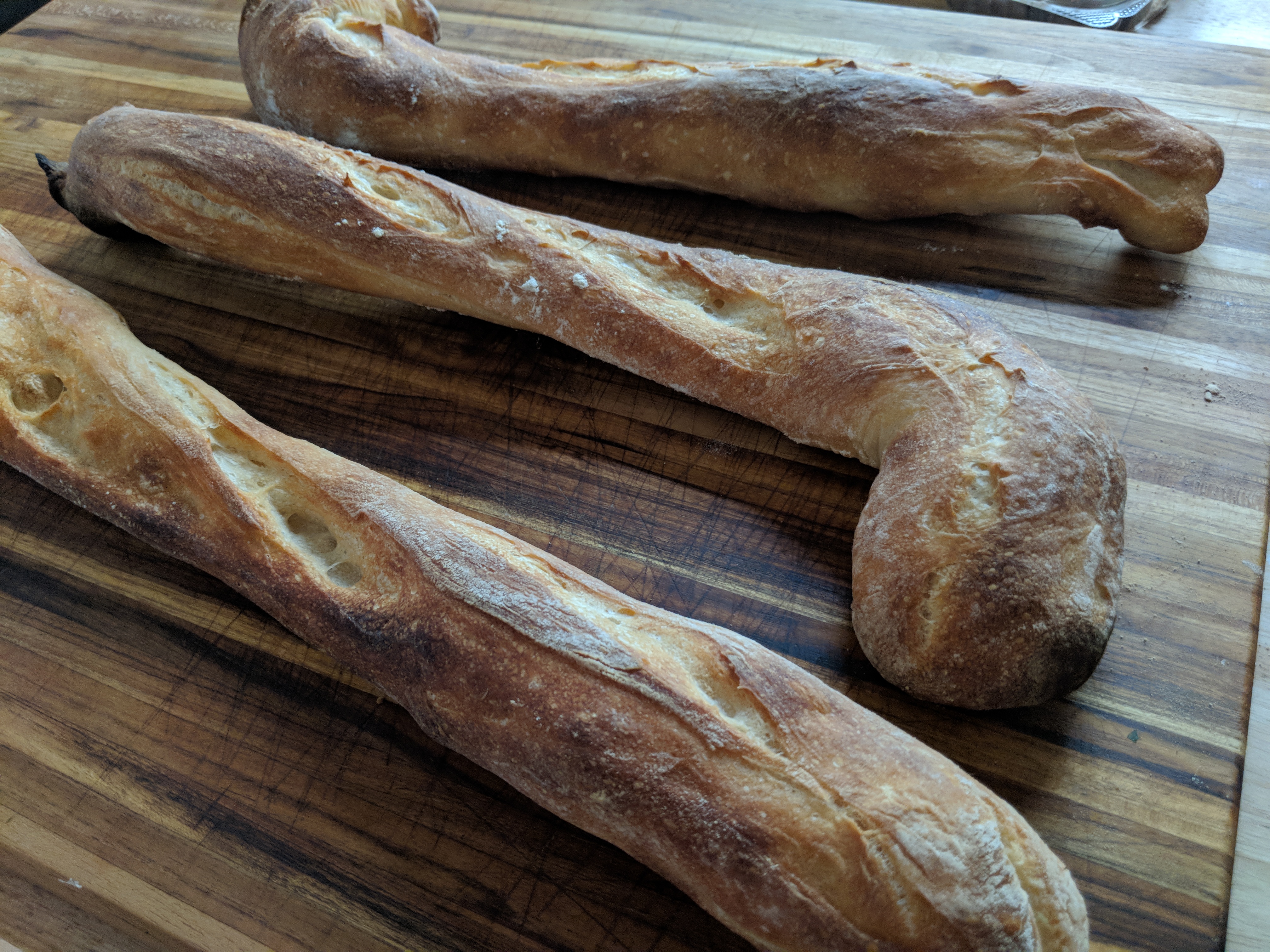 Ran out of oven width…. panic ensued… hockey stick bread resulted…